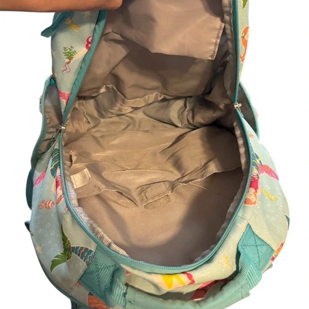 Pottery Barn Kids Girls Mackenzie Backpack Large Aqua Mermaids School Bag